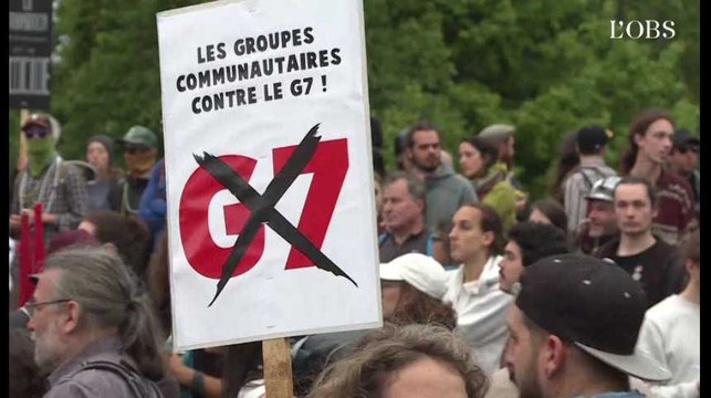Des centaines de personnes manifestent contre le sommet du G7 au Canada
