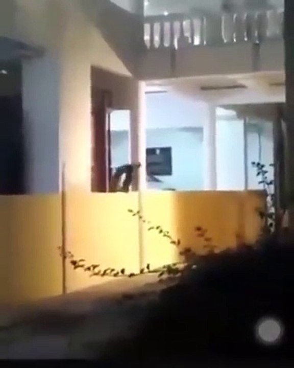 A very Suspicious woman climbing in Strange way Sanjeevani Hospital_HIGH