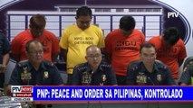 PNP: Peace and order sa Pilipinas, kontrolado