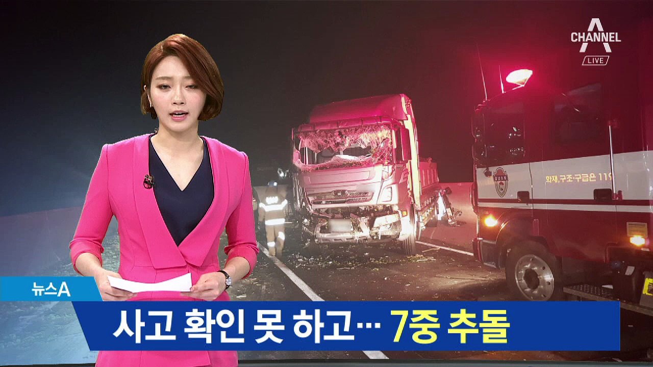 사고로 멈춘 트럭 미처 못 봐…7중 추돌 2명 사망