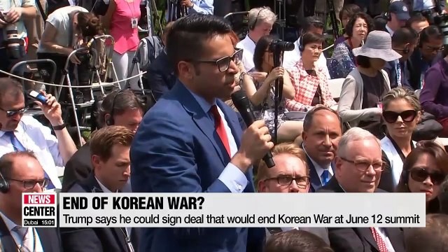 Trump says he could sign deal that would end Korean War at June 12 summit