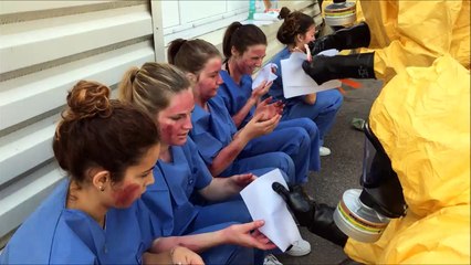 Exercice d'urgence au centre hospitalier