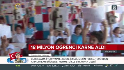 18 milyon öğrenci karne aldı