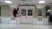 Plus-Size Dancer Has a Little Fun During Practice