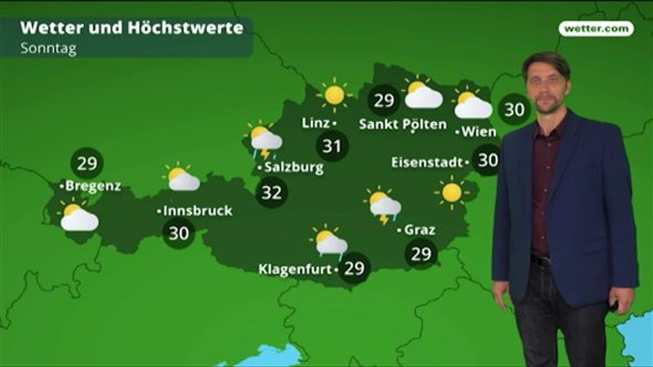Das Wetter in Österreich am 8. Juni 2018