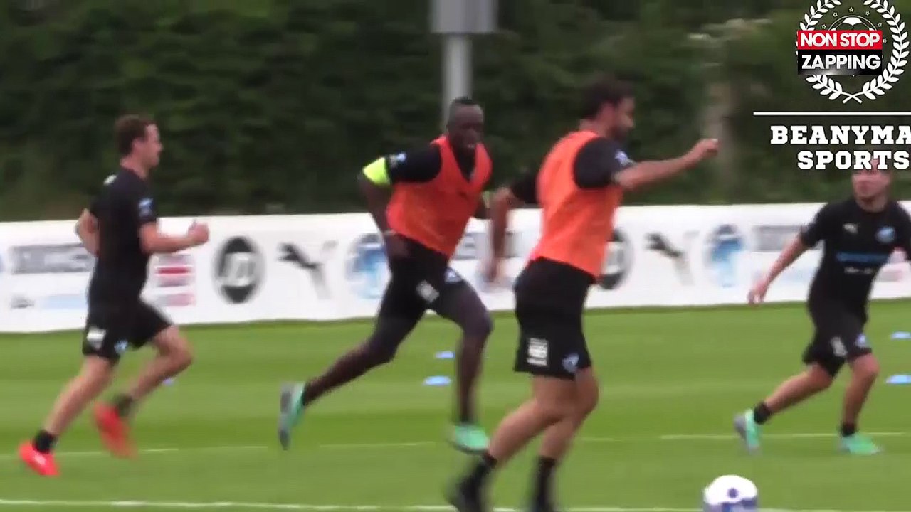 Soccer Aid : Quand Usain Bolt s'entraîne au foot avec Robert Pirès et Yaya Touré (Vidéo)