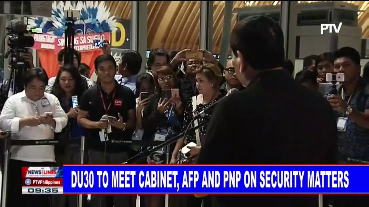 #PresidentDuterte to meet cabinet, AFP and PNP...