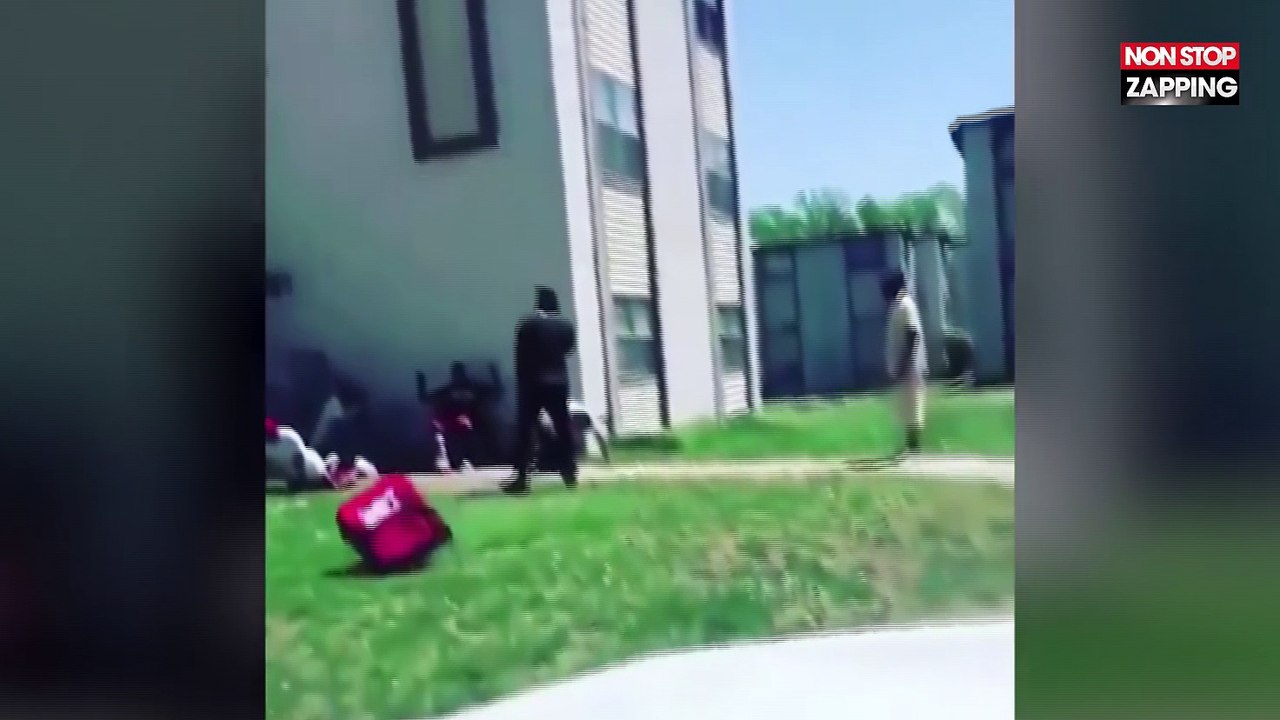 Des jeunes tentent de voler un livreur de pizzas mais vont très vite le regretter (Vidéo)