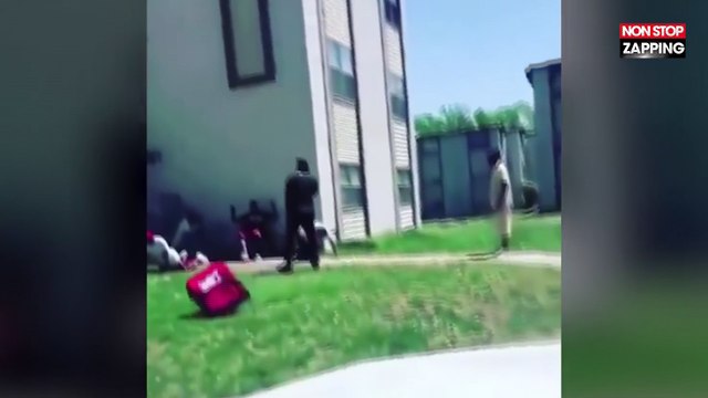 Des jeunes tentent de voler un livreur de pizzas mais vont très vite le regretter (Vidéo)