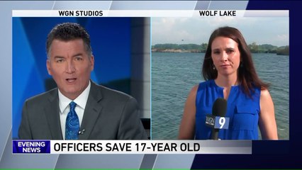 Hero Police Officers Jump Into Lake to Save Teenage Boy