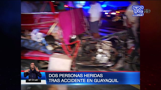 Dos personas heridas tras accidente en Guayaquil