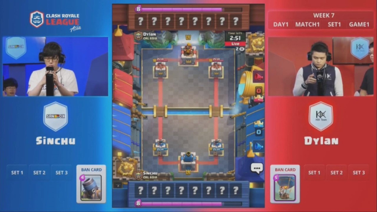 [Match 1] SANDBOX vs KIX 180608 - 클래시 로얄 리그 아시아 (CRL)