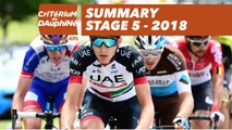 Summary - Stage 5 (Grenoble / Valmorel) - Critérium du Dauphiné 2018