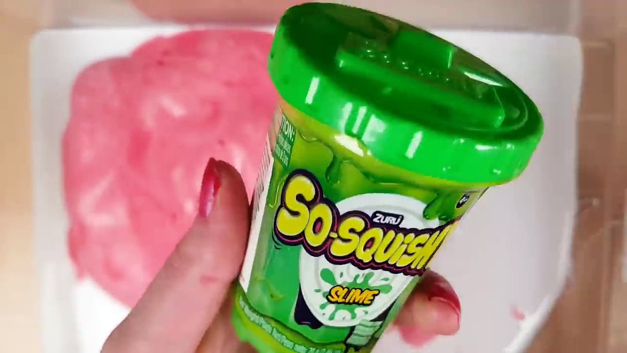 Mixing Slime Ingredients with Store Bought Slime and Clay - Will it Slime?