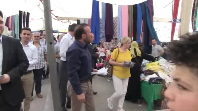 Belediye Başkanı Doğan'dan Cumhurbaşkanının Mitingine İlginç Davet...pazar Esnafına Davetiye Dağıttı