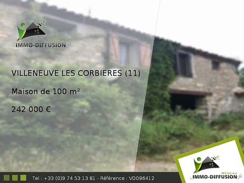 Maison A vendre Villeneuve les corbieres 100m2 + Terrain 500m2