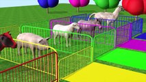 Aprende los colores de los animales de granja con Gorila comiendo plátano y cambiando de color para niños