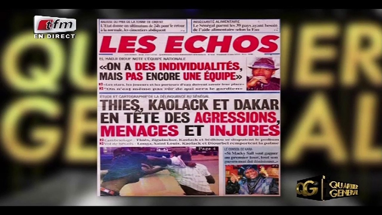 REPLAY - QUARTIER GENERAL - Invité : SERIGNE SALIOU SAMB - 08 Juin 2018 - Partie 1