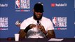 Interview d'après match de LeBron James annonçant qu'il a une main cassée Game 4 Finales NBA