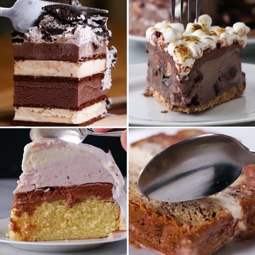 Four deliciously simple ice cream cake recipes! FULL RECIPES: tasty.co/compilation/4-amazing-ice-cream-cakesTake our survey about your groceries habi