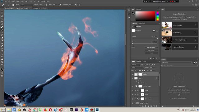 Flaming Deer Speed Up - Photoshop - 2409