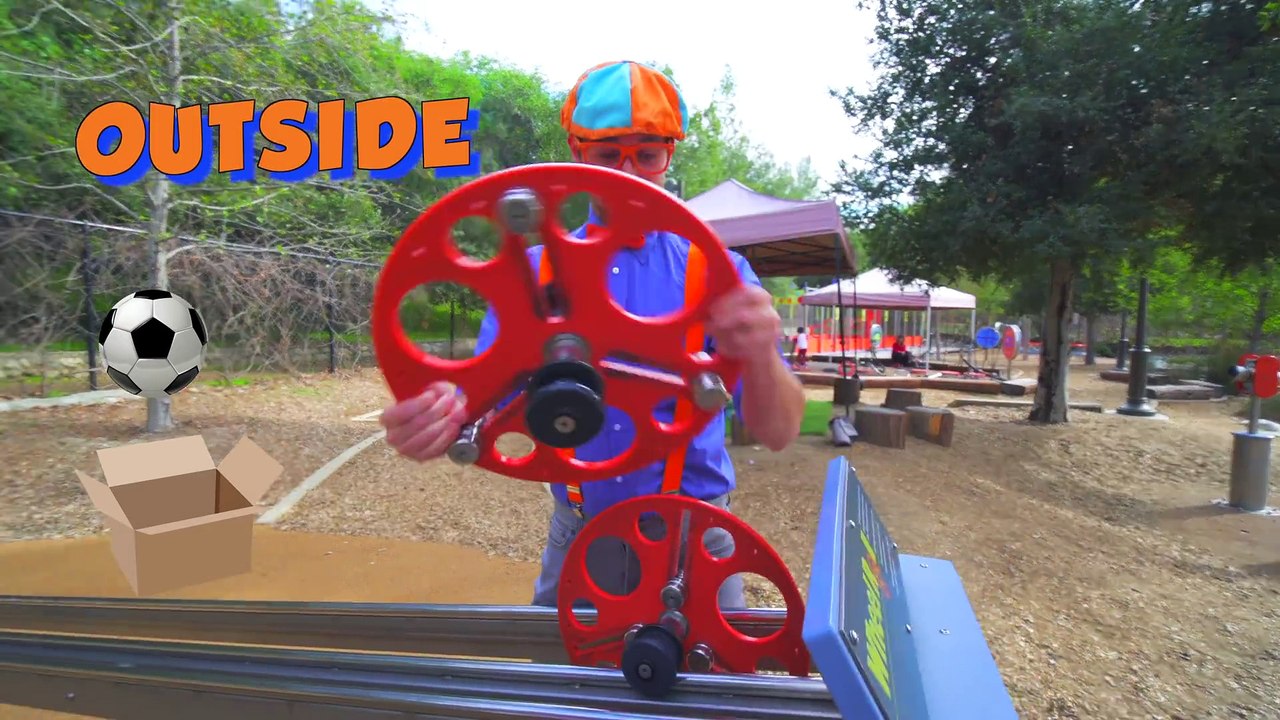 Blippi at an Outdoor Children's Museum Learn about Fossils and More