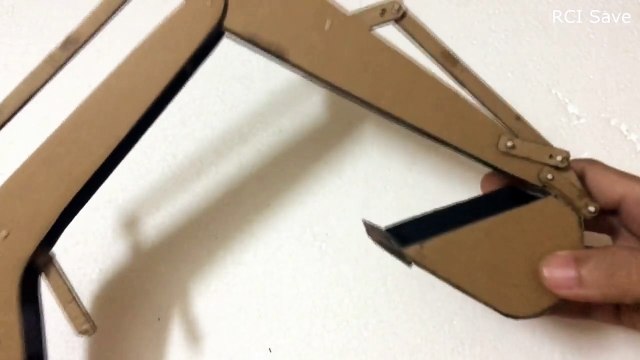 How to make a Remote Control Hydraulic Excavator from cardboard - Amazing RC Heavy truck JCB