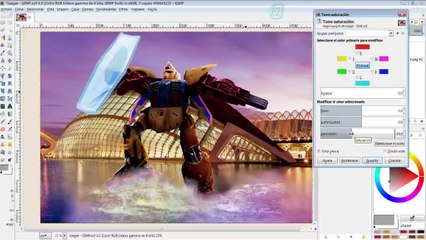 How to make a photo manipulation with GIMP - Time lapse -  Pacific Rim - Jaeger in Valencia