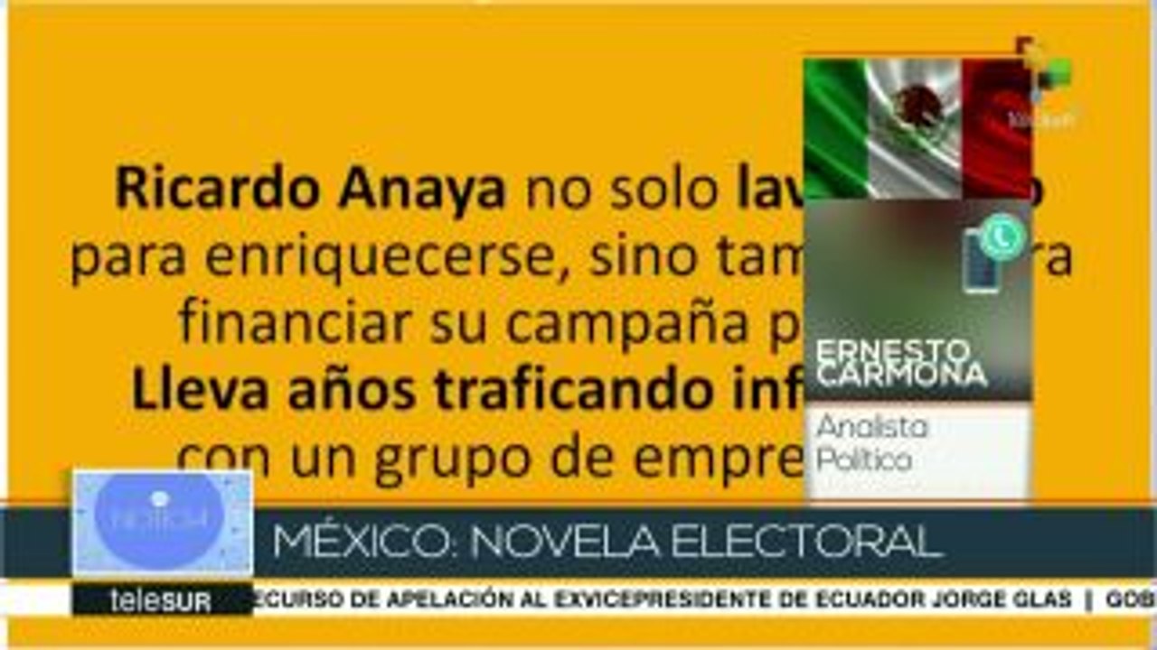 Carmona: situación del candidato mexicano Anaya, un asunto electoral