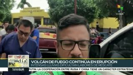 Lluvias y nuevas erupciones dificultan rescate en Guatemala