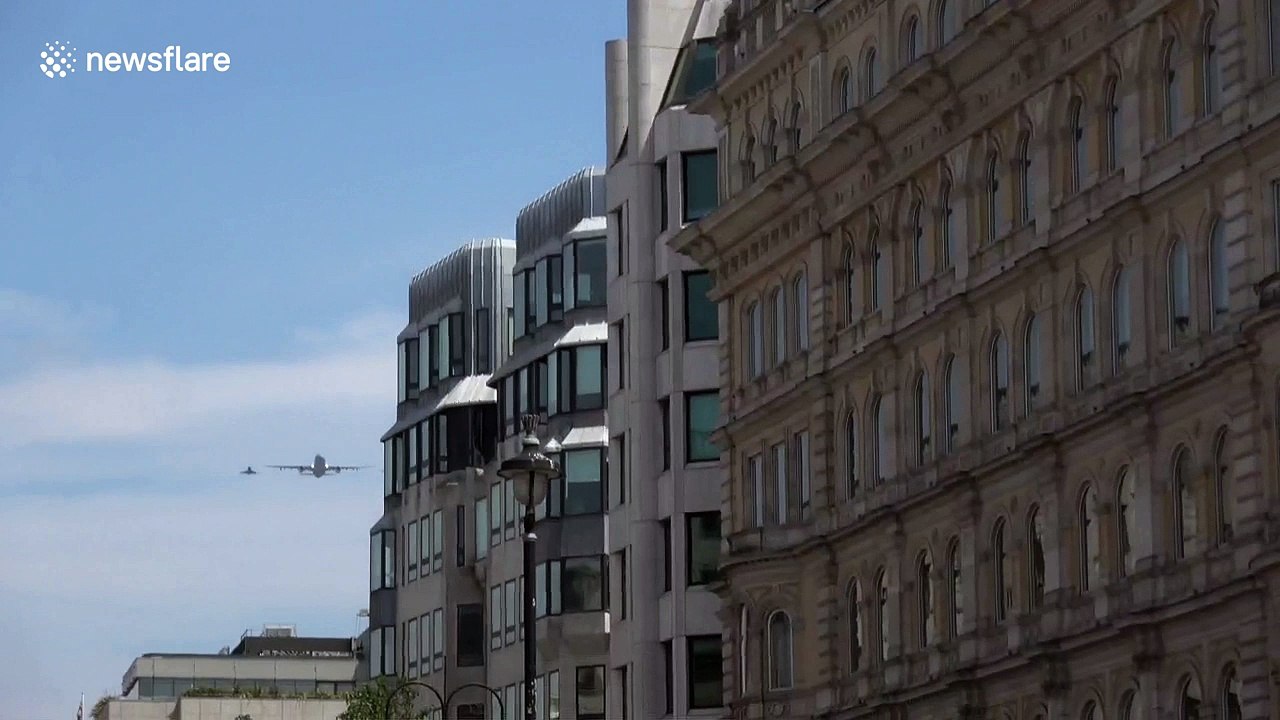 RAF flypast over London as part of queen's birthday parade