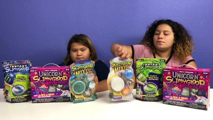 UNICORN SLIME VS MERMAID SLIME-  MAKING SLIME WITH THE NEW SLIMY GLOOP KITS