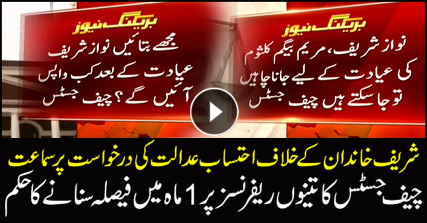 Accountability court given a month to conclude corruption references against Sharif family