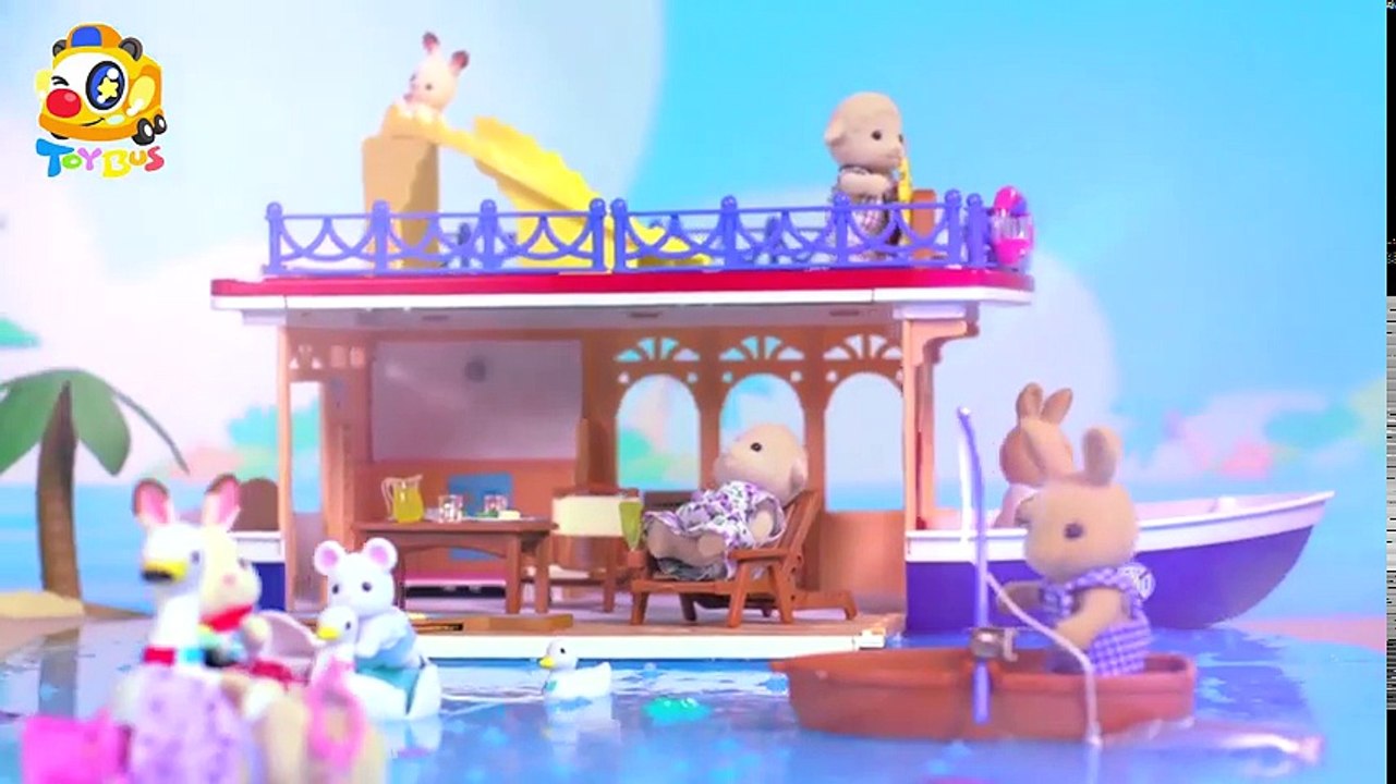 巨大ハンバーガー屋さんごっこ❤トイバス（ToyBus) キッズ おもちゃアニメ