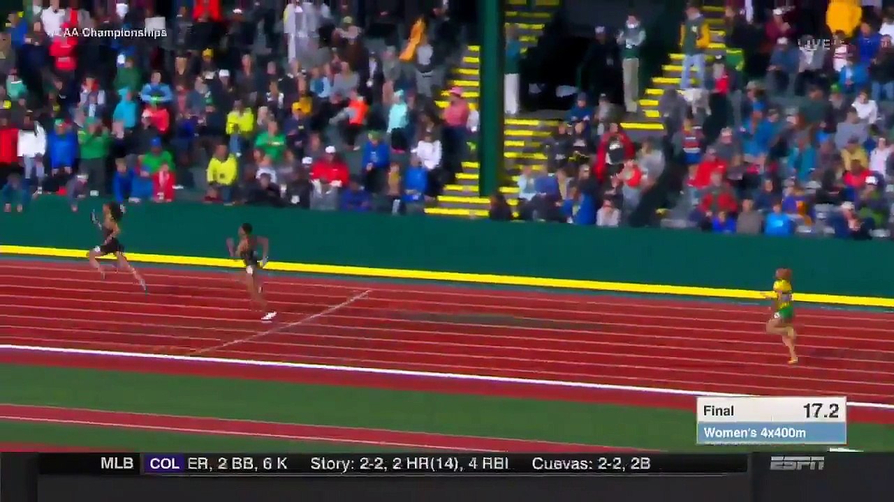 Athlétisme - Le finish incroyable de Kendall Ellis lors du relais 4x400 mètres
