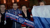 Fans prepare in Moscow's Red Square for Russia 2018 start