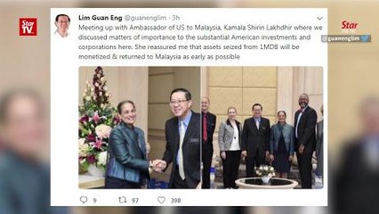 US to return seized 1MDB assets soonest possible, says Guan Eng