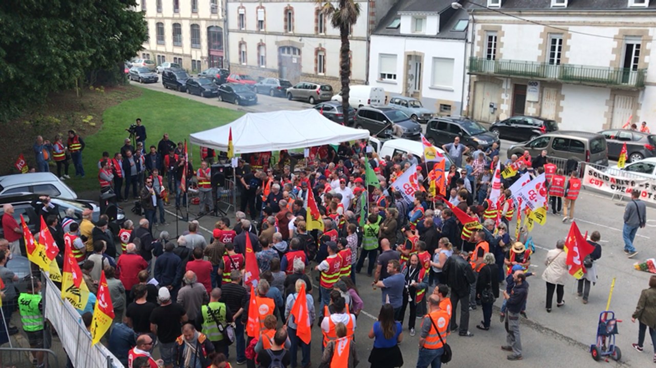 Rassemblement des cheminots bretons pour la ligne St Brieuc - Auray