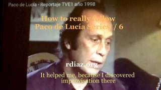 Improvisation is a must for everyone ! /How to really follow Paco Lucia 6 /Learn on Skype Ruben Diaz