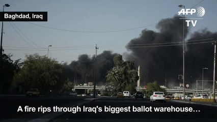 Fire hits Iraq's biggest ballot warehouse before recount