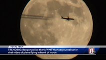 This video of a plane photo bombing the moon is going viral