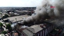 İstanbul Fabrika Yangınında Son Durum Havadan Görüntülendi