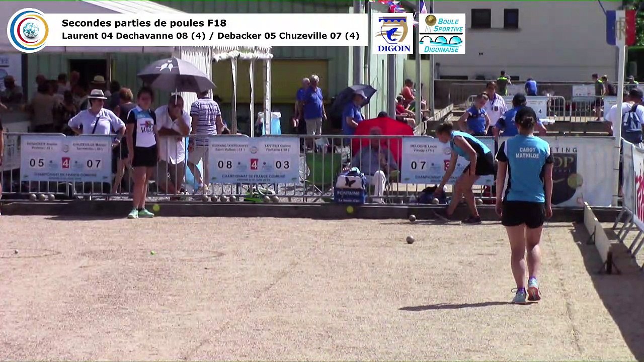 Secondes parties de poules F18, France Combiné Jeunes 2018, Digoin 2018