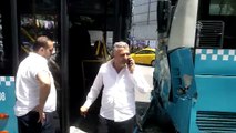 Şişli'de halk otobüsleri çarpıştı - İSTANBUL