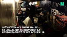 Les images du bateau Aquarius bloqué entre Malte et l'Italie