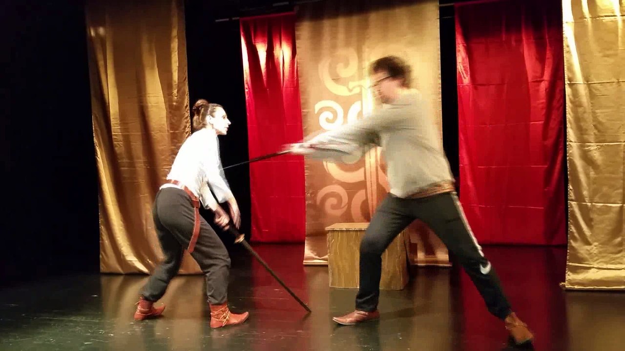 Réglage duels d'escrime théâtrale. Frédéric Trin