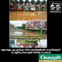 Social media against Veena George MLA's facebook post