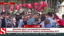 Cumhurbaşkanı Erdoğan, şehidimiz Ömer Halisdemir�in kabrinde