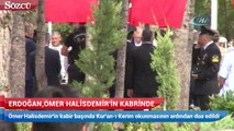 Erdoğan Ömer Halis Demir'in kabrini ziyaret etti