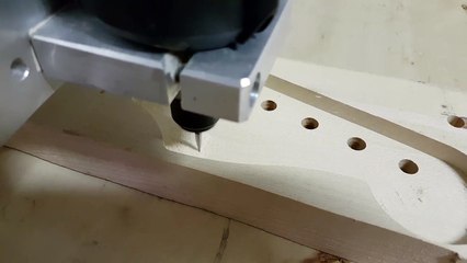 GVR Headstock CNC Routed / Engraved Logo Test - GVR Guitars Fender Stratocaster Replacement Neck